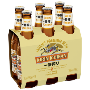 Kirin Ichiban Lager 6pk Stubbies