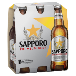 Sapporo 6pk Stubbies