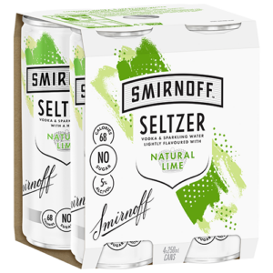 Smirnoff Seltzer Natural Lime 4pk